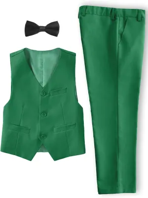 YuanLu Boys Suit Homecoming Dresses for Kids Ring Bearer Outfit Suits Tuxedo Formal Vest and Pants Suit Set