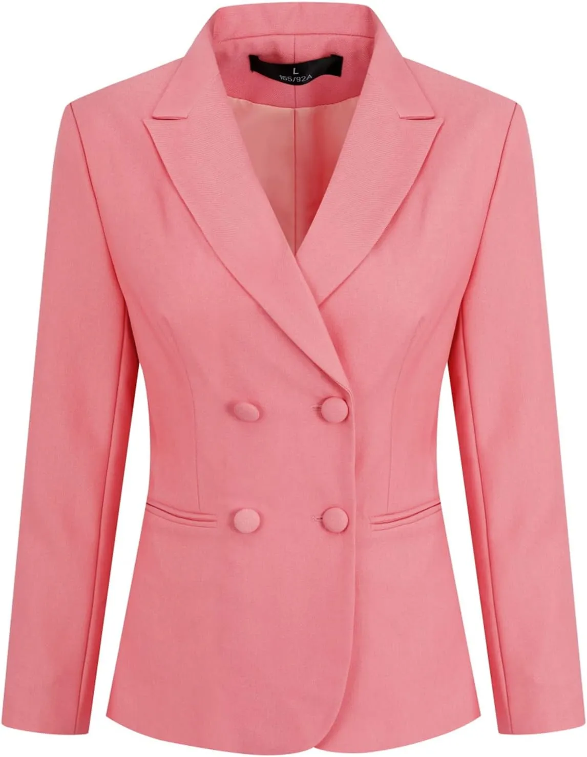 YYNUDA Women's Business Suit Set Double Breasted 2 Piece Office Work Blazer Pantsuit