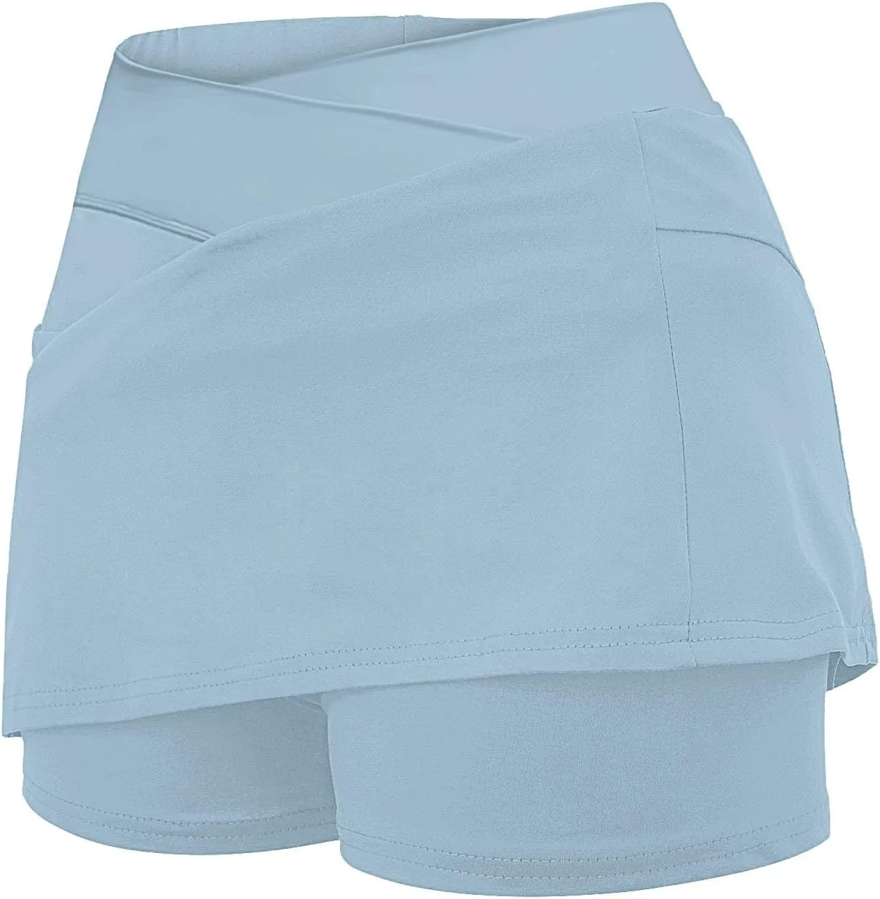 ZYXTIM Golf Skirts for Women with Shorts Crossover High Waisted Athletic Skorts Plus Size Stertch Quick Dry Workout Skirt
