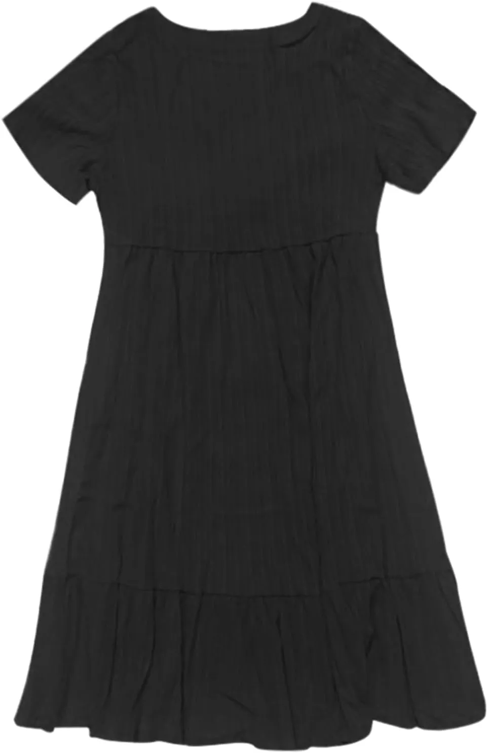 ZYXTIM Summer Dresses for Women 2025 V Neck Short Sleeve Casual Loose Flowy Swing Dress Plus Size Plain Boho Beach Sundress